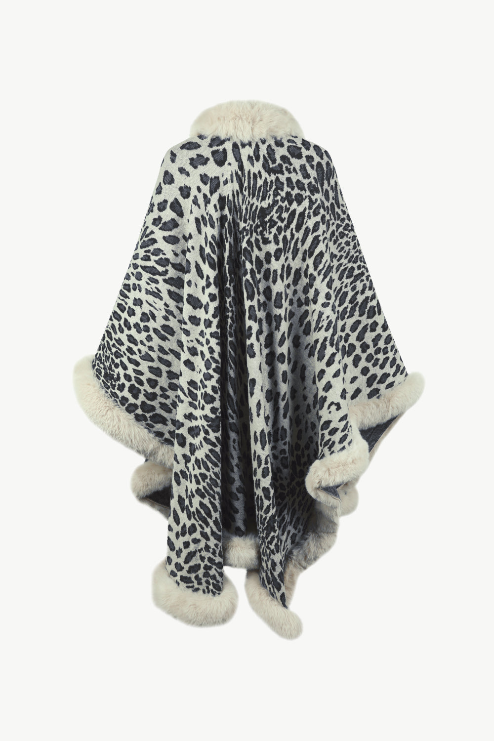 Leopard Open Front Poncho